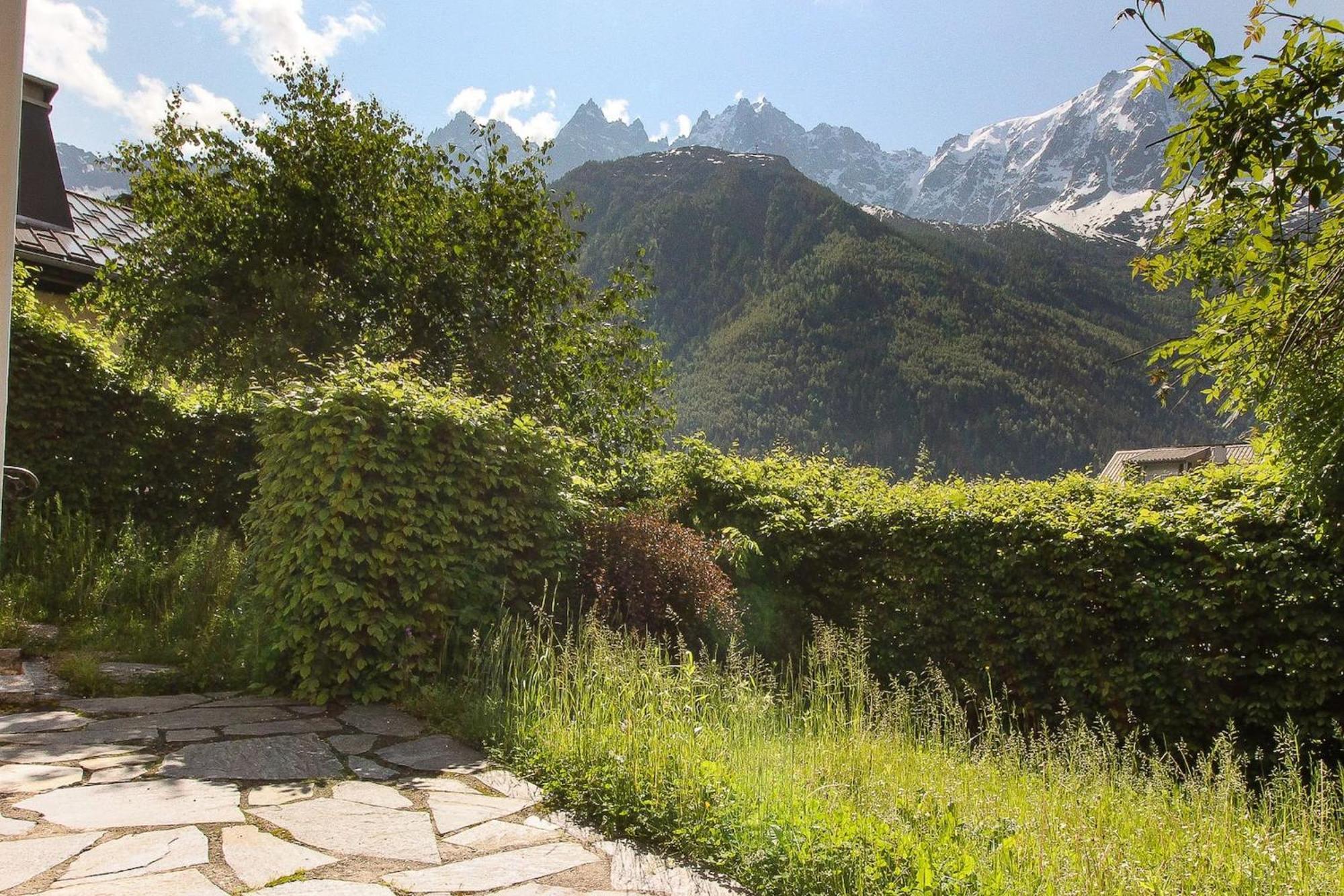 Les Alpins - Centre De Chamonix - Renove Avec Jardin Et Vue Imprenable Sur Le Montblancアパートメント エクステリア 写真